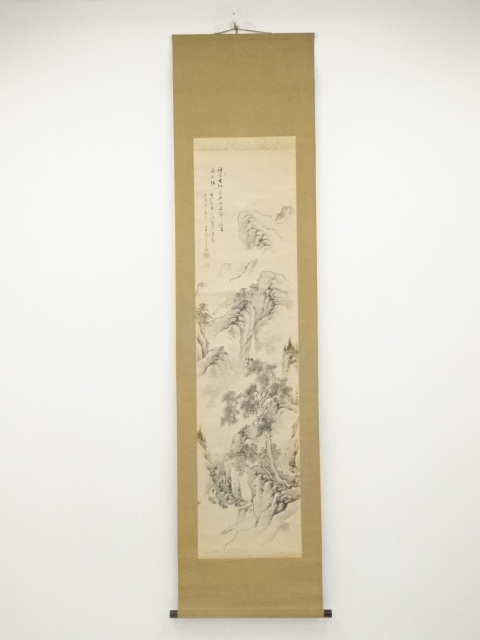 JAPANESE HANGING SCROLL / HAND PAINTED / SCENERY (1933)